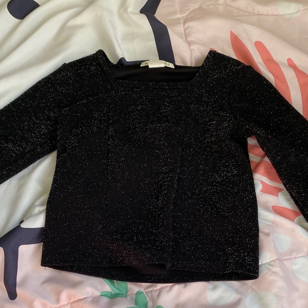 Dreamgirl Glittery Black Top